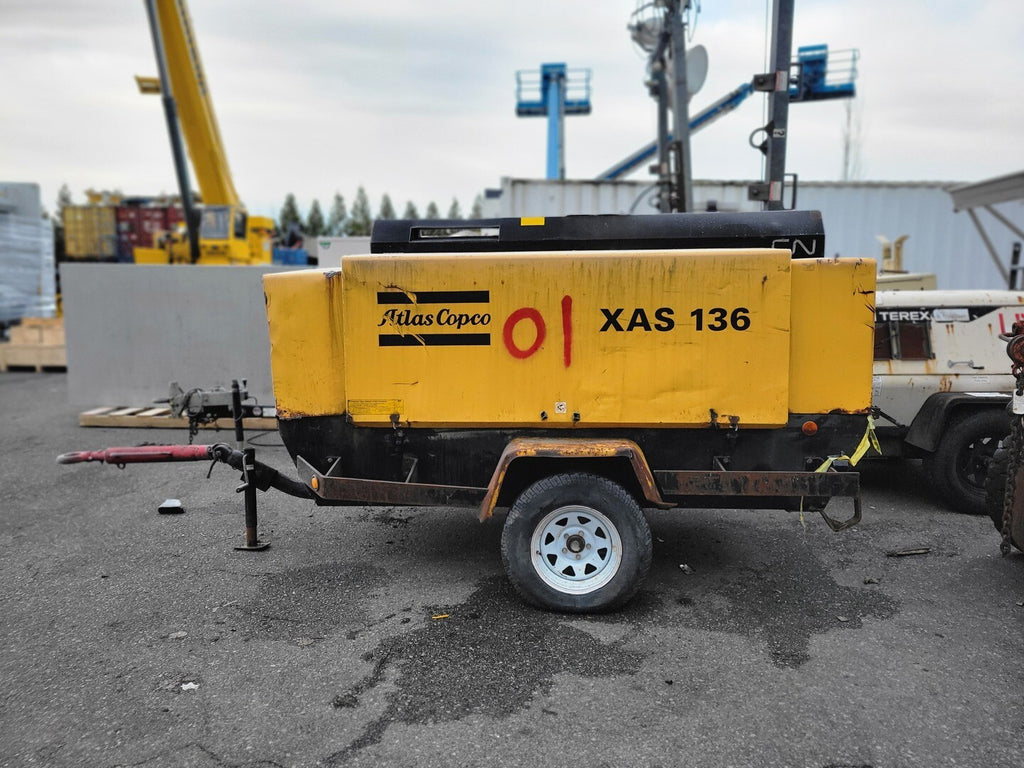 ATLAS COPCO 286 CFM Portable Diesel Air Compressor XAS136DD AS F AC LEG