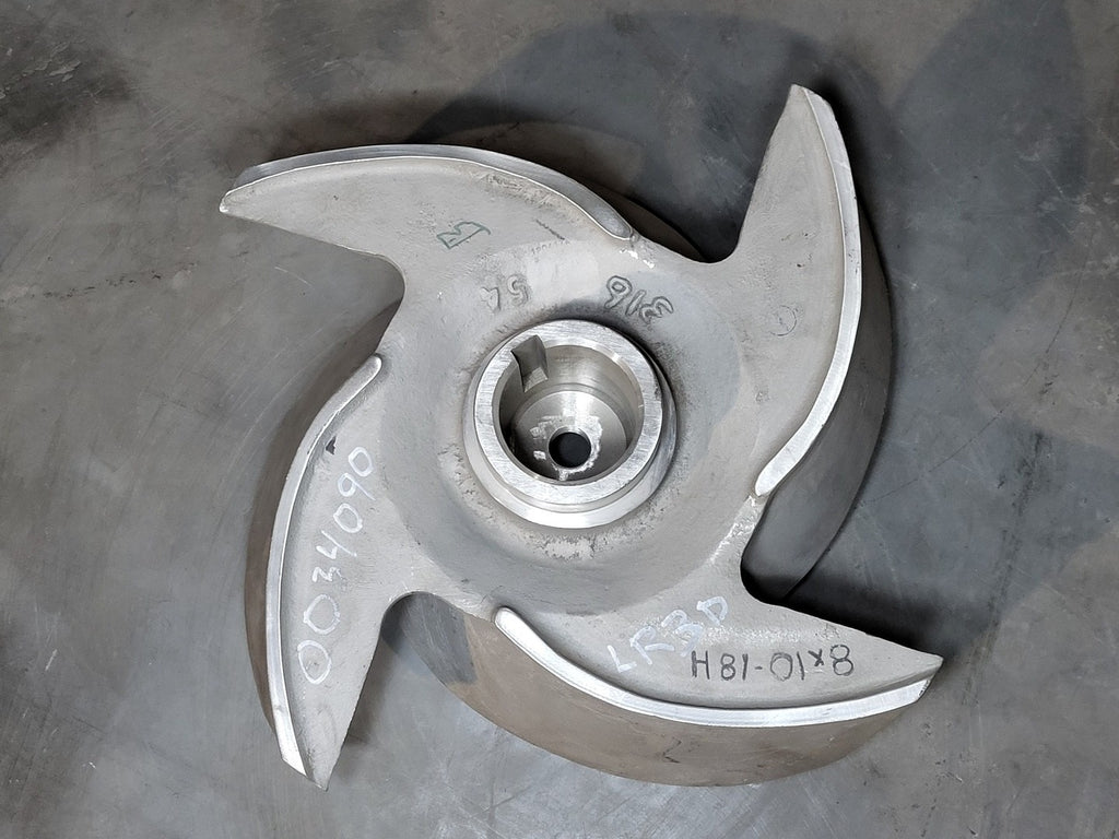 Pump Impeller, 8x10-18H, 4-Vane, 316