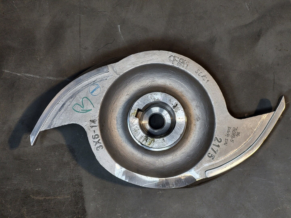GOULDS 2-Vane Impeller 316SS for 3175S Pump Size 3x6-14, 257-99-1203