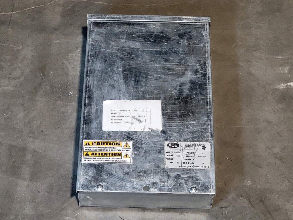 ACE 125 Amp NEMA 3R Splitter Box Steel APS-100