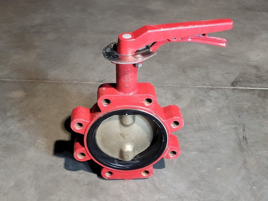 RED-WHITE 6" Class 150 Butterfly Valve 918 BNSL-2