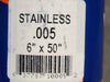 SHOP AID Stainless Steel Shim 0.005"x6"x50"