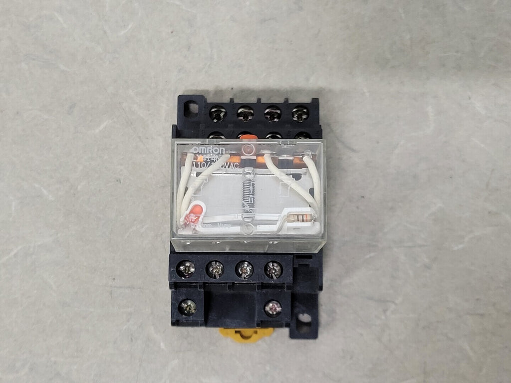 OMRON 10 Amp Ice Cube Power Relay LY4I4N w/ Socket (Lot of 6)