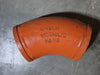 VICTAULIC 6" Grooved 45° Elbow Fitting, Ptd. Orange, No. 110
