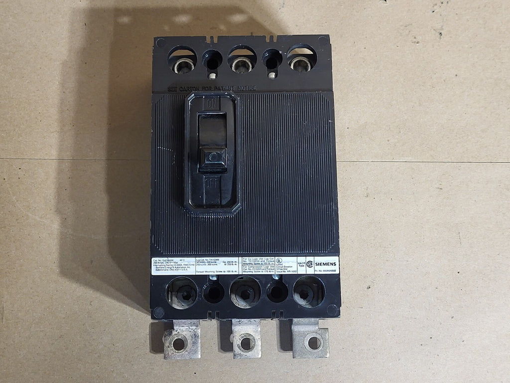 SIEMENS 200 Amp 3 Pole 240 Volts Circuit Breaker QJ23B200