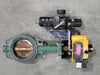 EL-O-MATIC 4" Butterfly Valve w/ Actuator ED0040-U2A00A-14K0, Filter & Lubricator