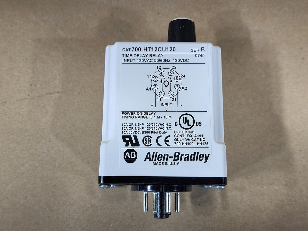 ALLEN-BRADLEY Time Delay Relay 700-HT12CU120, 0.1 - 10 mins