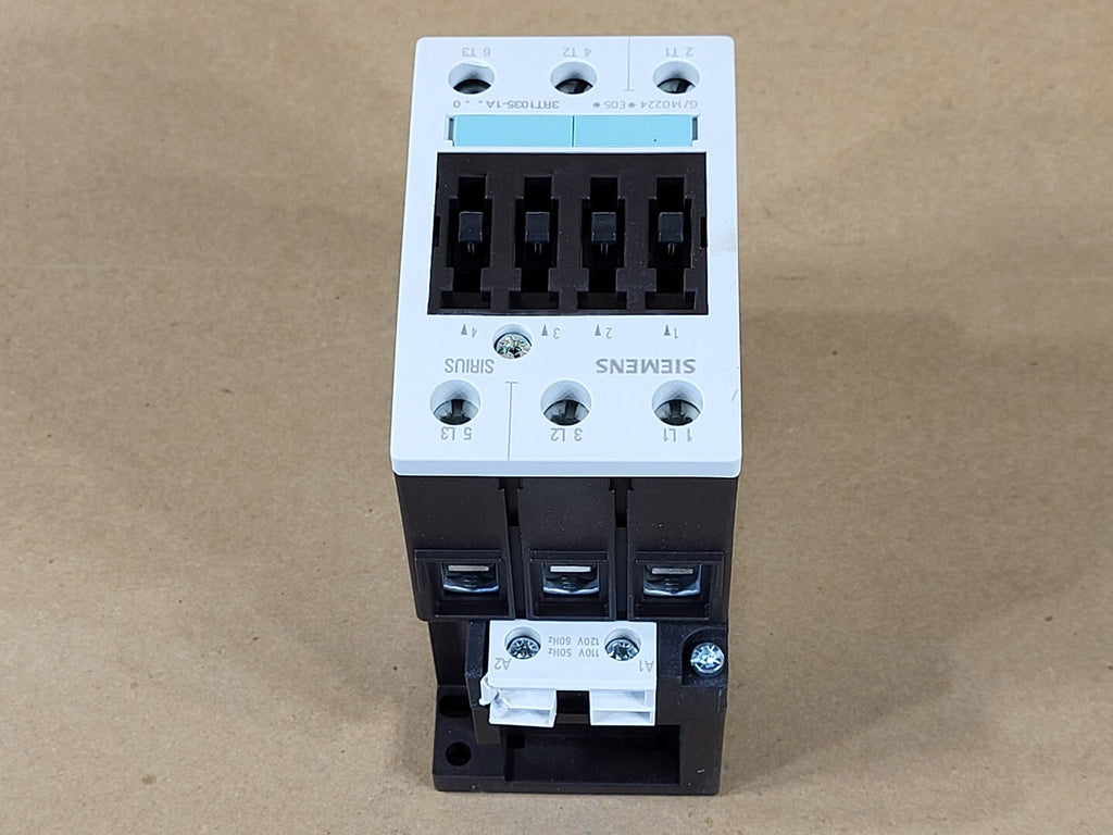 SIEMENS 40 Amp, 3 Pole, 120 VAC Coil Contactor 3RT1035-1AK60