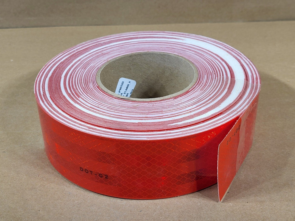 3M 2" x 150 ft Reflective Conspicuity White/Red Tape 983-32, 67533