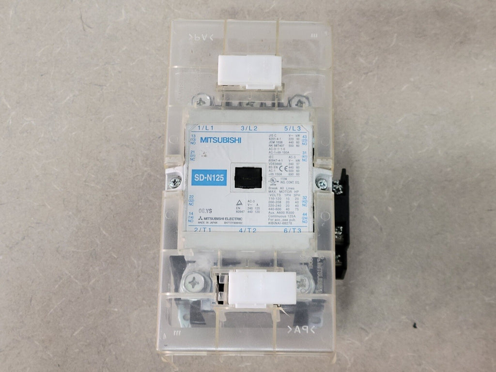 MITSUBISHI 150 Amp, 3 Pole, 2NO+2NC, 24 VDC Coil Contactor SD-N125