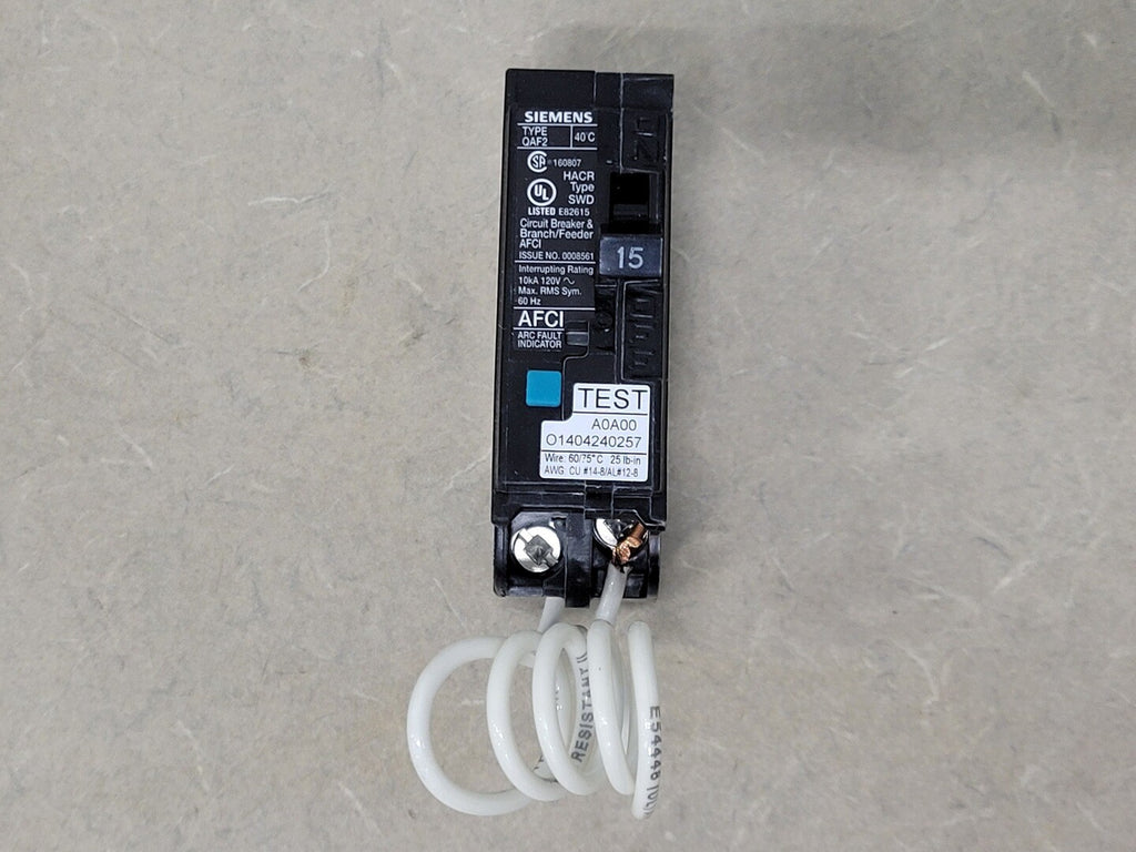 SIEMENS 15 Amp, 1 Pole, 120 Volts Circuit Breaker QA115AF