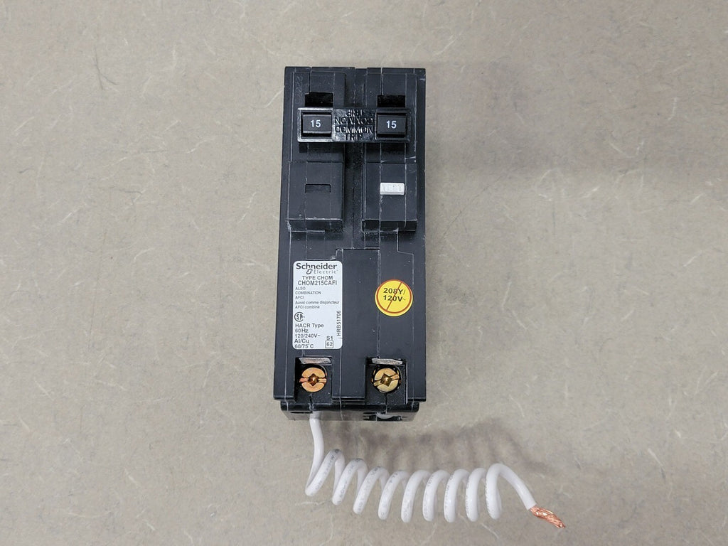 SCHNEIDER ELECTRIC 15 Amp, 2 Pole, 120/240 Volts Circuit Breaker CHOM215CAFI