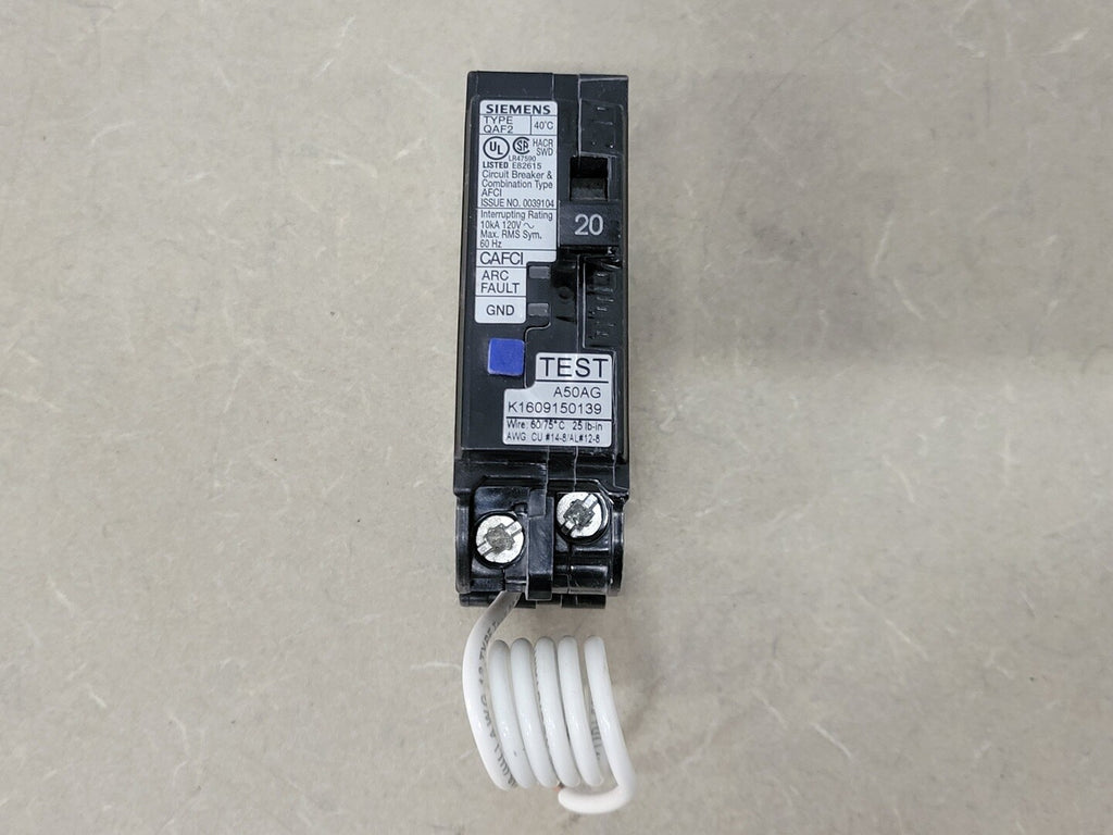SIEMENS 20 Amp, 1 Pole, 120 Volts Circuit Breaker QA120AFC