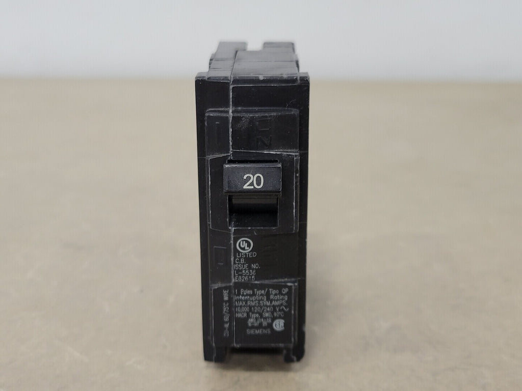 SIEMENS 20 Amp, 1 Pole, 120/240 Volts Circuit Breaker Q120