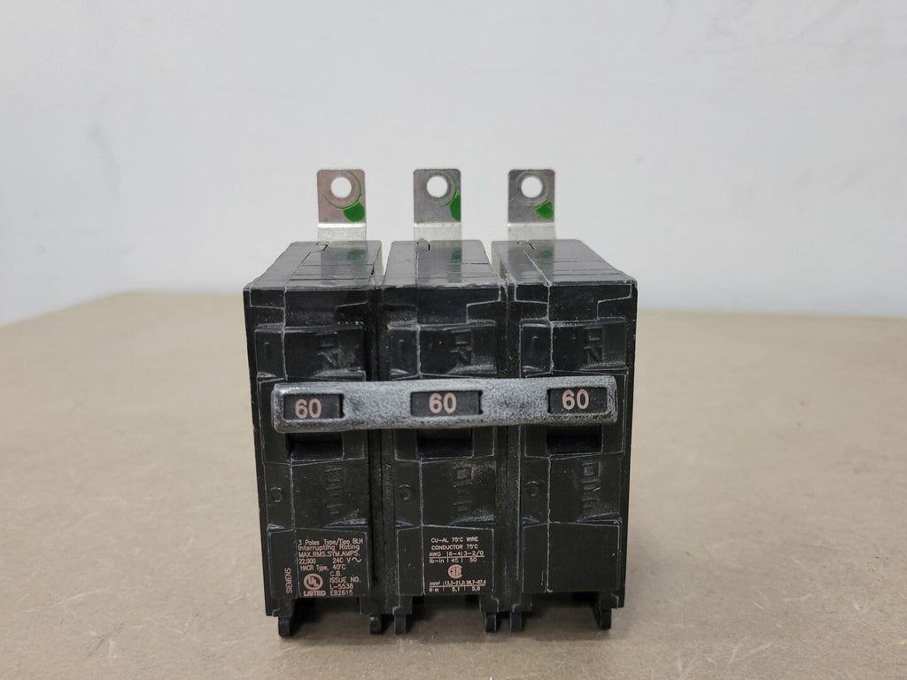 SIEMENS 60 Amp, 3 Pole, 240 Volts Circuit Breaker B360H