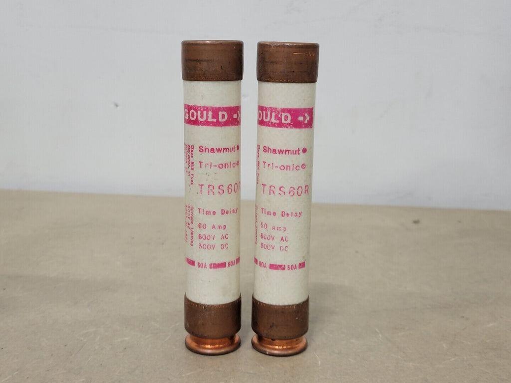 GOULD SHAWMUT 60 Amp Class RK5 Time Delay Fuse TRS60R (Lot of 2)