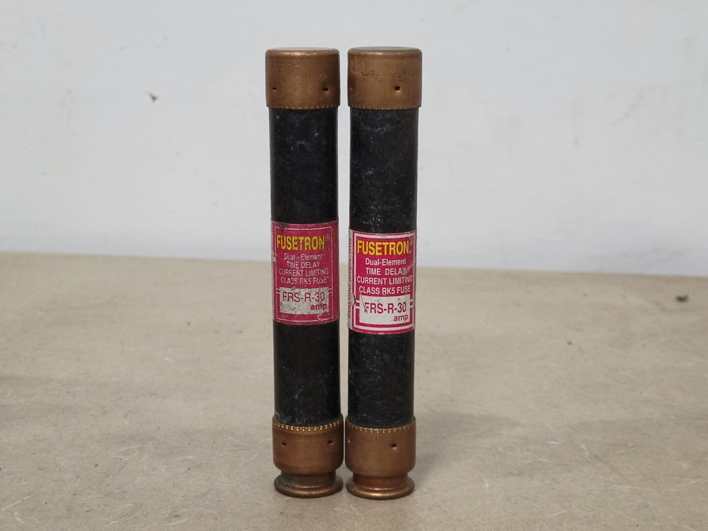 BUSSMANN 30 Amp Class RK5 Time Delay Fuse FRS-R-30 (Lot of 2)