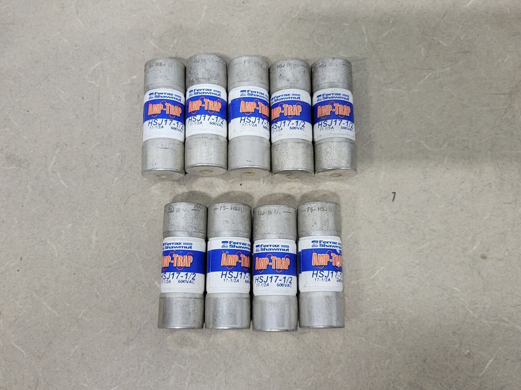 FERRAZ SHAWMUT 17-1/2 Amp Class J High-Speed Fuse HSJ17-1/2 (Lot of 9)