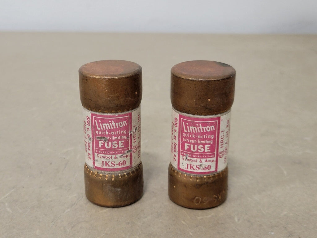 BUSSMANN 60 Amp Class J Fast-Acting Fuse JKS-60 (Lot of 2)