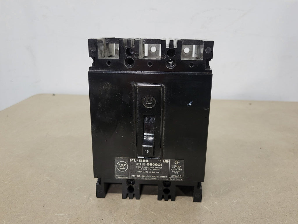 WESTINGHOUSE 15 Amp, 3 Pole, 240 Volts Circuit Breaker EB3015
