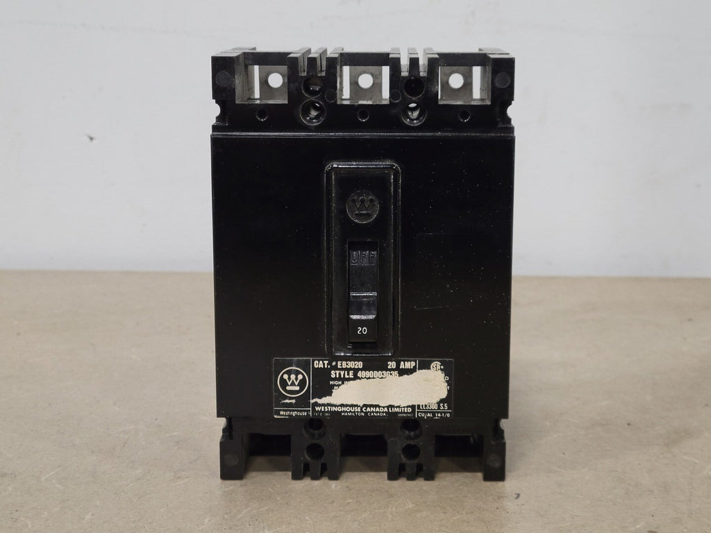 WESTINGHOUSE 20 Amp, 3 Pole, 240 Volts Circuit Breaker EB3020
