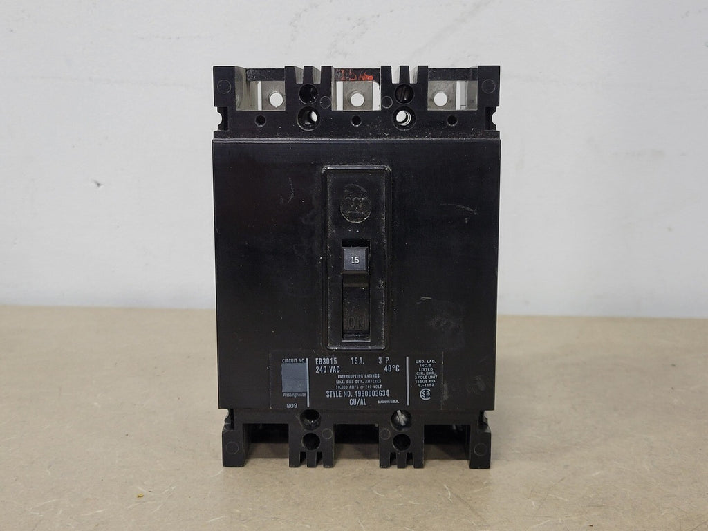 WESTINGHOUSE 15 Amp, 3 Pole, 240 Volts Circuit Breaker EB3015