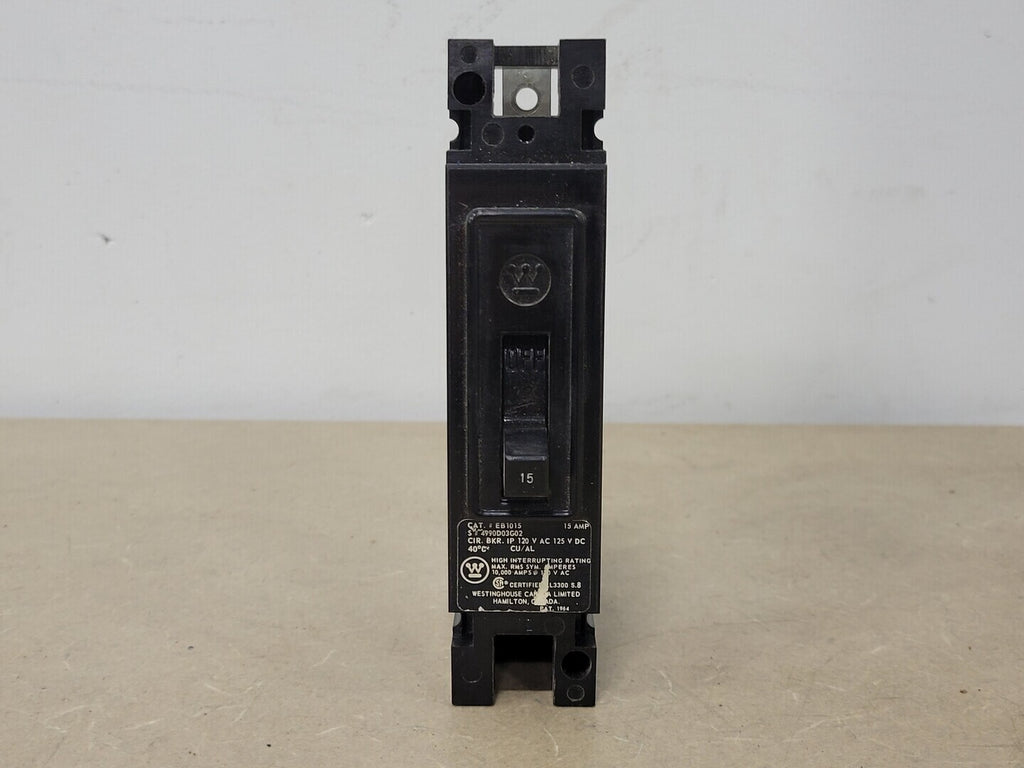 WESTINGHOUSE 15 Amp, 1 Pole, 120 Volts Circuit Breaker EB1015