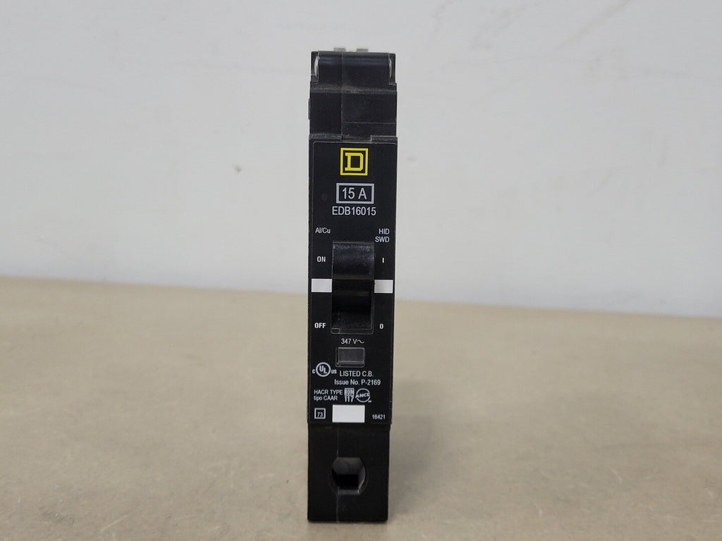 SQUARE D 15 Amp, 1 Pole, 347 Volts Circuit Breaker EDB16015