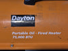 DAYTON 75,000 BTU Portable Oil/Kerosene Torpedo Heater 3VE49G
