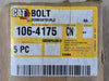 CATERPILLAR M20-2.5 x 60mm Hex Head Steel Bolt 106-4175 (Box of 5)