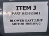 GAST 2.5 hp Regenerative Blower R5325A-2