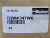 PARKER Directional Control Valve D3W4CNYW4, 120V, 3000 PSI