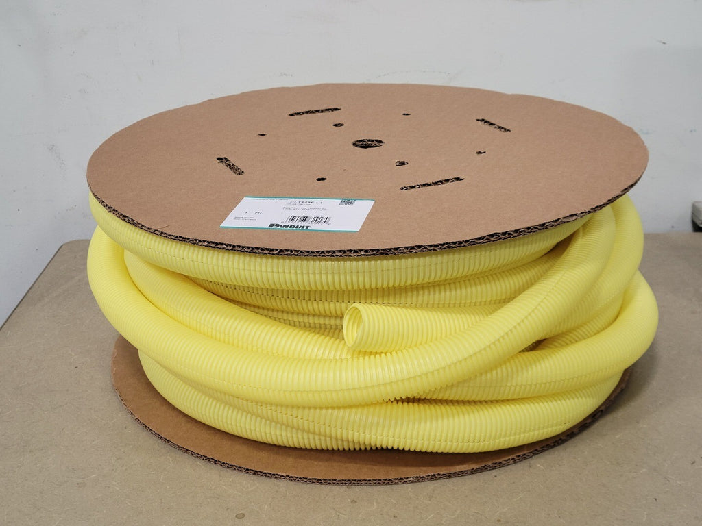 PANDUIT Corrugated Loom Slit Wall Tubing Yellow CLT125F-L4, 1.28" x 50ft