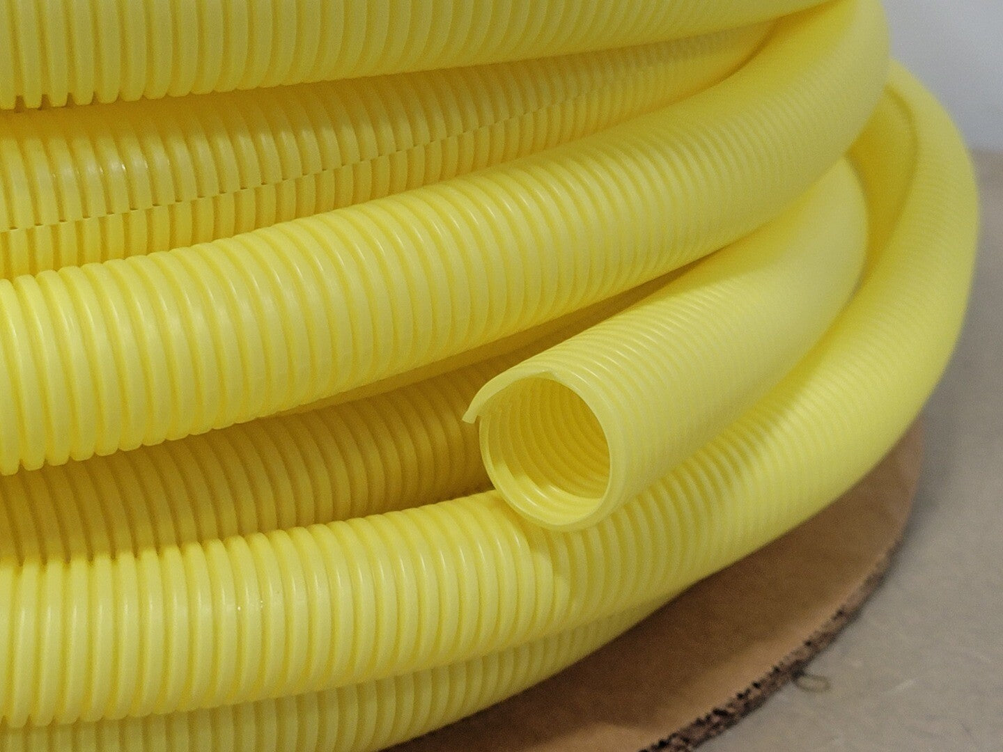 Panduit CLT50F-C4 Yellow Corrugated Loom Tubing - 100 Foot Slit Wire Protection