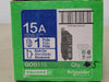 SQUARE D 15 Amp, 1 Pole, 120/240 volts Circuit Breaker QOB115 (Box of 5)
