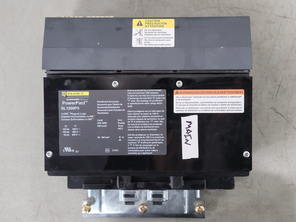 SQUARE D 600 volts 1200 Amp Panelboard Accessory SL1200P5