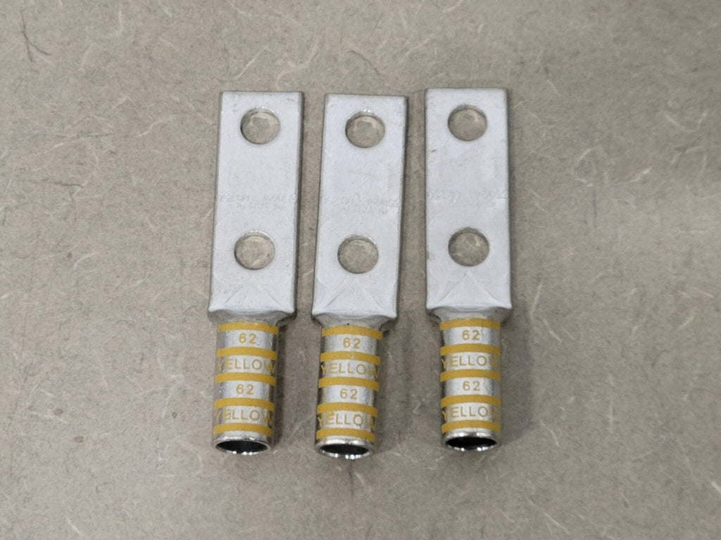 THOMAS & BETTS 250 kcmil 2 Hole Compression Lug 54868BE, Yellow Die 62 (Box of 3)