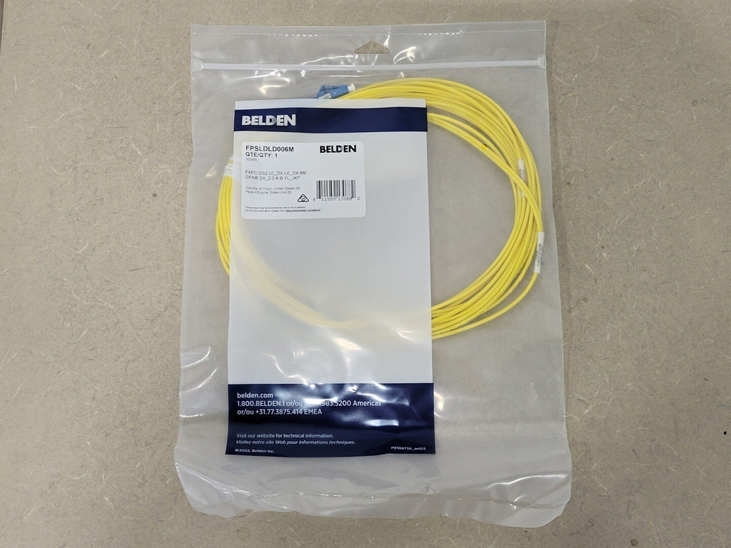 BELDEN 6meters Cable Fiber Optic LC Duplex To LC Duplex FPSLDLD006M (Box of 16)