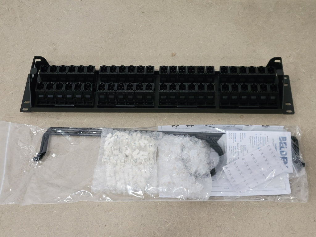 BELDEN 48-Port 10GX REVConnect Patch Panel 2U Black RVAPPF2U48BK-P