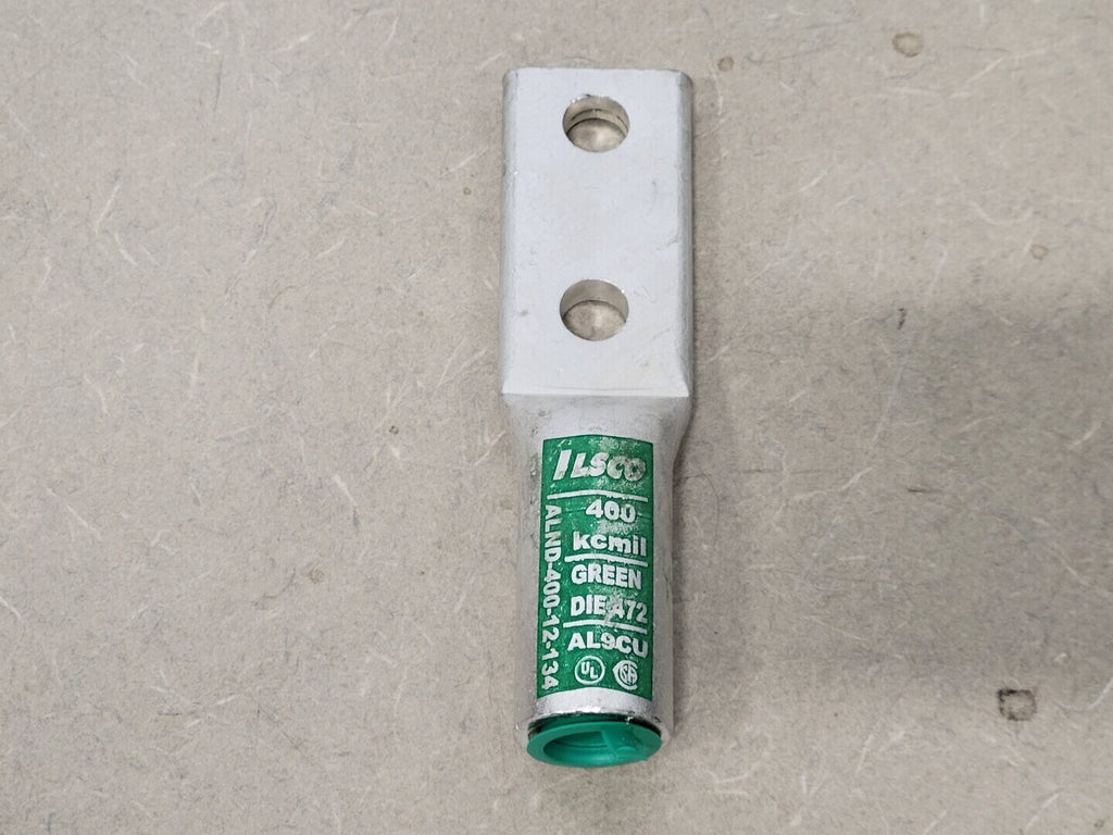 ILSCO 400kcmil, 2 Holes, Long Barrel Alum Compression Lug ALND-400-12-134 (Box of 5)