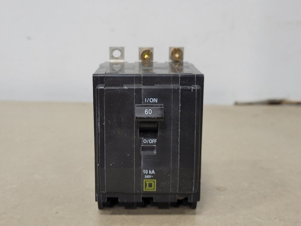 SQUARE D 60 Amp 3 Poles 240VAC Circuit Breaker QOB360