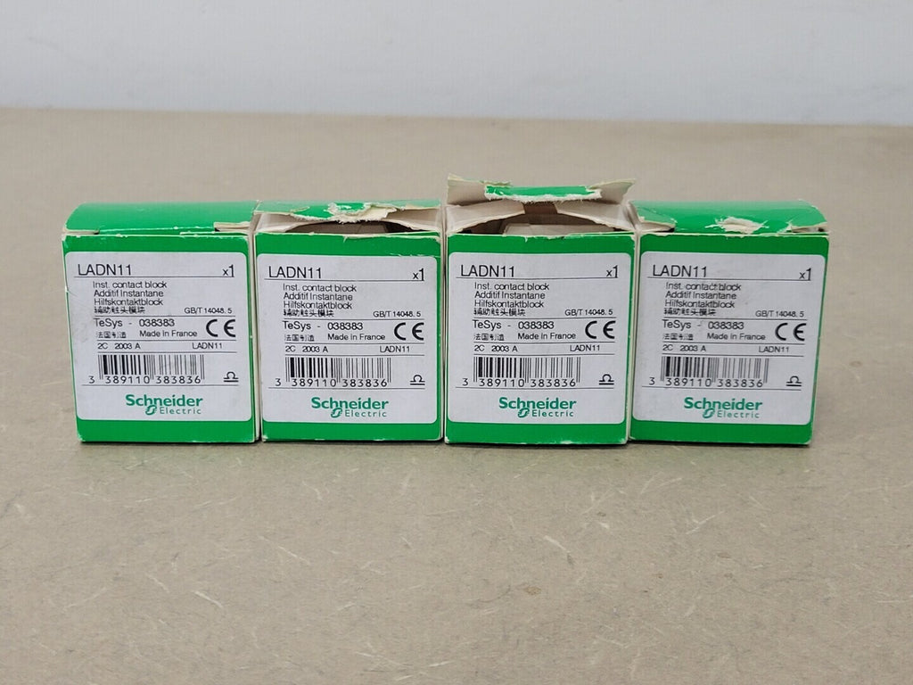 SCHNEIDER ELECTRIC Auxillary Contact Block LADN11 (Lot of 4)