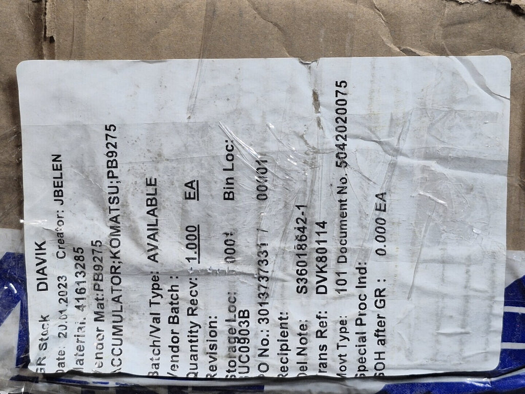 KOMATSU Accumulator PB9275