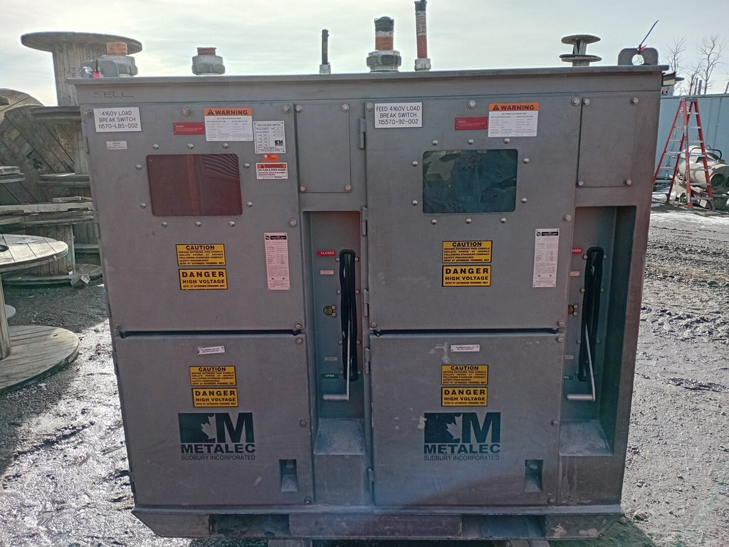 METALEC 4160 Volts 600 Amp High Voltage Switch 122-5-DDM1