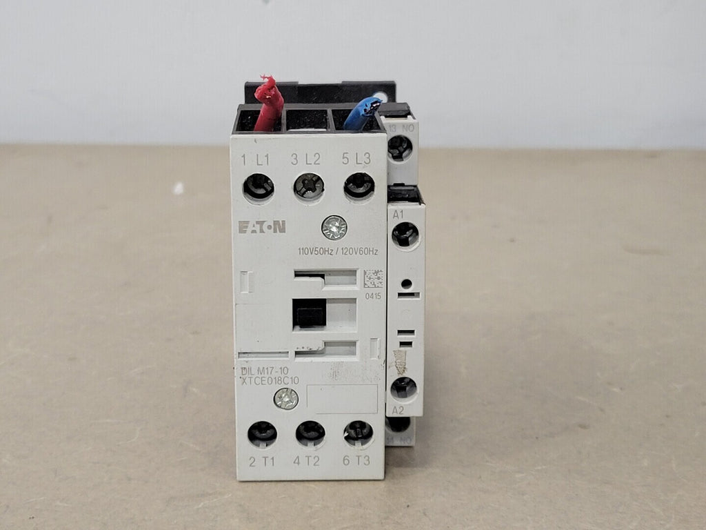 EATON 10hp, 460V, 1NO, 120V Coil, Motor Starter Contactor DILM17-10 XTCE018C10