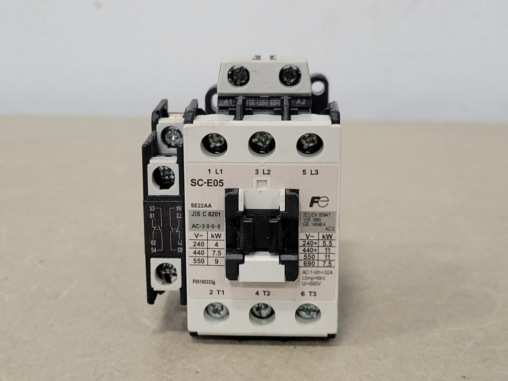 FUJI ELECTRIC Magnetic Contactor SC-E05 w/ Auxiliary SZ-AS1/T