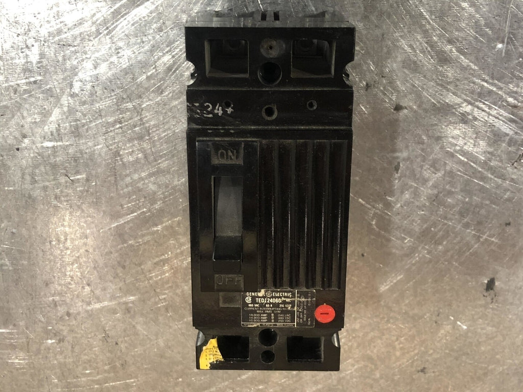 GENERAL ELECTRIC 60 Amp, 2 Pole, 480 Volts Circuit Breaker TED124060