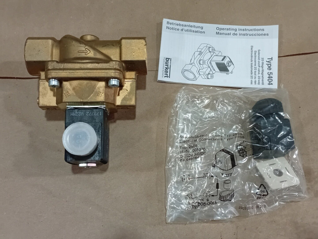 BURKERT 2/2-Way Solenoid Valve 3/4", 5404A, 00456944