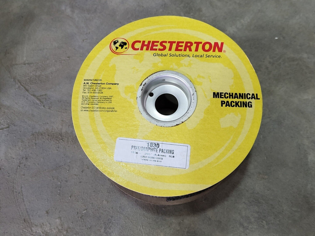 CHESTERTON 0.25"(6.4mm) PTFE Graphite Packing 1830, 175912