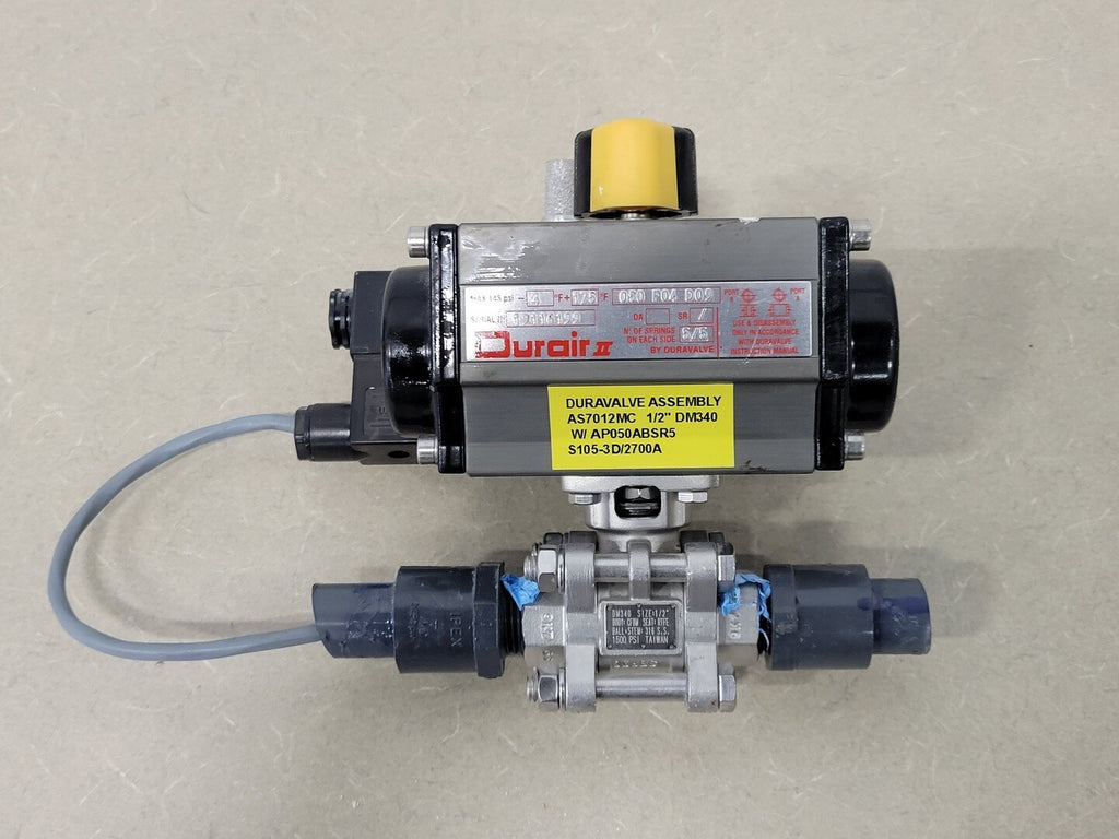DURA VALVE Solenoid & Ball Valve Assy AS7012MC DM340 1/2" w/ AP050ABSR5 S105-3D/2700A